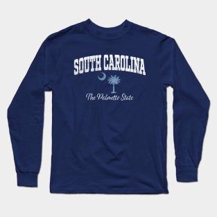 South Carolina SC Palmetto State Athletic Distressed Long Sleeve T-Shirt